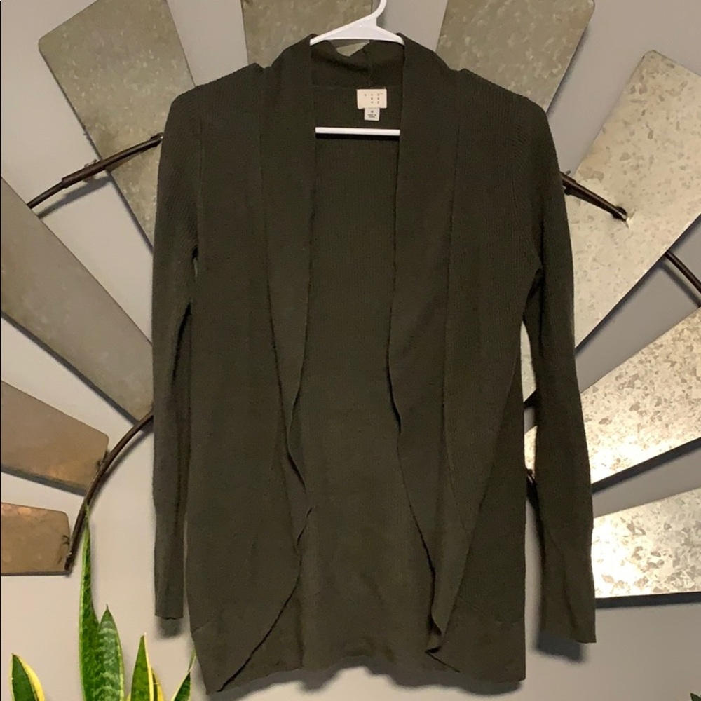 A new day olive green Target cardigan